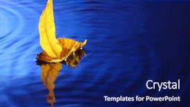  Presentation with water ship - Cool new PPT theme with leaf ship in blue water backdrop and a  colored foreground