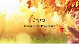  Presentation with falling leaves - Beautiful presentation featuring  backdrop and a  colored foreground