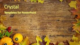  Presentation with yellow wood - Slides consisting of leaf wood - thanksgiving autumn fall background background and a tawny brown colored foreground