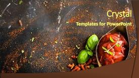 Presentation with tomato - Cool new PPT theme with leaf wood - tomato sauce in a gravy backdrop and a tawny brown colored foreground