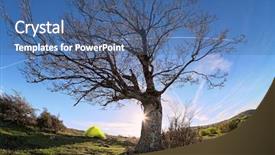  Presentation with white blue vapor trail - Slide set having curve white vapour trail background and a ocean colored foreground