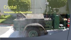  Presentation with roofing shingles - Cool new PPT theme with leaked parts - hot molten tar is melted backdrop and a tawny brown colored foreground