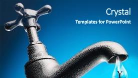  Presentation with water tap - Audience pleasing PPT layouts consisting of leaking money - drop of water trickling backdrop and a ocean colored foreground