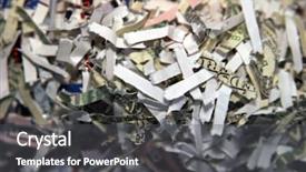  Presentation with secret - Presentation featuring leaking money - shredded secret documents background and a dark gray colored foreground