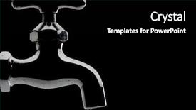  Presentation with water tap - Cool new presentation design with leaking tap - backlit backdrop and a black colored foreground