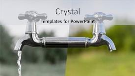  Presentation with save - Theme consisting of leaky-faucet-and-good-faucet background and a light gray colored foreground