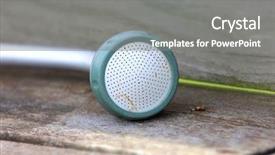  Presentation with sprayer - Theme enhanced with leaky pipe - close up shot of water background and a gray colored foreground