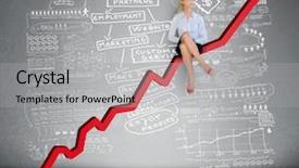  Presentation with report - Amazing PPT theme having lean accounting solutiions - red arrow report growth statistics backdrop and a light gray colored foreground