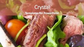  Presentation with lean - Beautiful slide deck featuring kangaroo - lean beef and arugula rocket backdrop and a red colored foreground