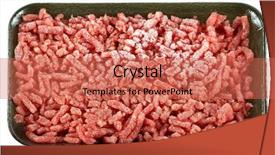  Presentation with ground beef - Slides consisting of lean beef raw minced meat background and a coral colored foreground