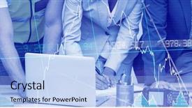  Presentation with shares - Beautiful PPT theme featuring lean management - stocks and shares against warehouse backdrop and a light blue colored foreground