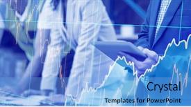  Presentation with managers - Presentation design featuring lean management - stocks and shares against warehouse background and a light blue colored foreground
