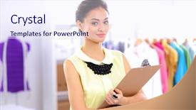  Presentation with fashion - Slides having lean manufacturing - modern young fashion designer working background and a sky blue colored foreground