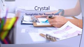  Presentation with fashion - Amazing presentation theme having lean manufacturing - modern young fashion designer working backdrop and a sky blue colored foreground