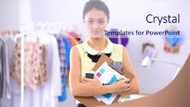  Presentation with lean manufacturing - Slide set having lean manufacturing - modern young fashion designer working background and a sky blue colored foreground