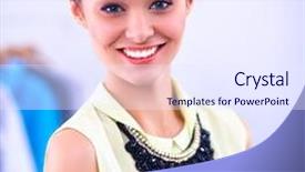  Presentation with modern - Beautiful theme featuring lean manufacturing - modern young fashion designer working backdrop and a sky blue colored foreground