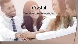  Presentation with partners - Slides enhanced with lean start up - close-up of business partners making background and a coral colored foreground