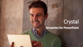  Presentation with modern - PPT layouts with lean start up - male designer in modern office background and a  colored foreground