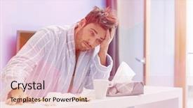  Presentation with coffee - Colorful PPT theme enhanced with leanig comons - young ill man with coffee backdrop and a lemonade colored foreground