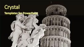  Presentation with tower - Audience pleasing slide set consisting of leaning tower and fountain sculpture backdrop and a  colored foreground