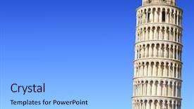  Presentation with tower - Amazing presentation design having leaning tower of pisa italy backdrop and a  colored foreground