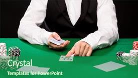  Presentation with how to deal hostile people - Amazing slides having learing - casino gambling poker people backdrop and a ocean colored foreground