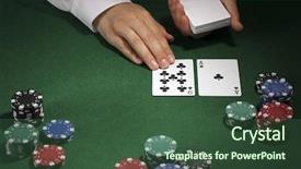  Presentation with cutlery easter table setting - Slide deck featuring learing - poker setting on green table background and a ocean colored foreground