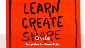  Presentation with create - Amazing presentation theme having learn-create-and-share-inspirational backdrop and a crimson colored foreground