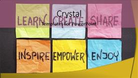  Presentation with empower - Slide deck enhanced with learn create share inspire empower background and a coral colored foreground