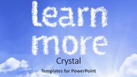  Presentation with learn - Amazing theme having knowing yourself - learn more cloud word backdrop and a  colored foreground