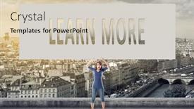  Presentation with learn - PPT layouts with comprehend - learn more words on blank background and a soft green colored foreground