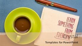  Presentation with personal development - Slide set featuring learn-something-from-everyone-inspirational background and a lemonade colored foreground