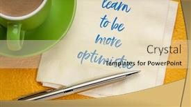  Presentation with positive mindset - Amazing presentation design having learn-to-be-more-optimistic backdrop and a lemonade colored foreground