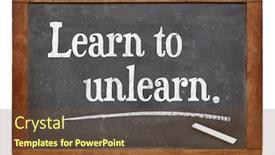  Presentation with motivation - Presentation theme featuring learn-to-unlearn-advice background and a tawny brown colored foreground