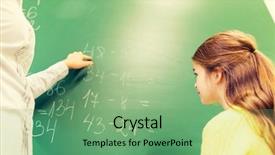  Presentation with elementary education math - Presentation design enhanced with learner solution - education elementary school learning math background and a  colored foreground