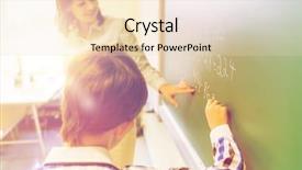  Presentation with elementary education math - Presentation theme consisting of learner solution - education elementary school learning math background and a  colored foreground