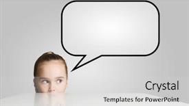  Presentation with school - PPT layouts featuring learner solution - little cute school girl thinking background and a light gray colored foreground