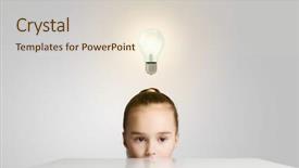  Presentation with electric enineering - Beautiful presentation theme featuring learner solution - little cute school girl backdrop and a  colored foreground