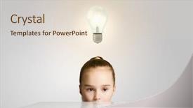  Presentation with innovation school - Slides featuring learner solution - little cute school girl background and a  colored foreground