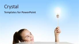  Presentation with innovation school - Cool new theme with learner solution - little cute school girl backdrop and a light gray colored foreground