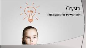  Presentation with school libraries - Colorful presentation theme enhanced with learner solution - little cute school girl backdrop and a light gray colored foreground