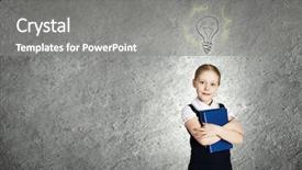  Presentation with bulb - Amazing presentation theme having cloud computing diagram network data storage technology service backdrop and a gray colored foreground.