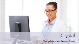  Presentation with internet - Audience pleasing presentation theme consisting of online learning - business and internet concept backdrop and a lemonade colored foreground