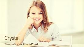  Presentation with meditation children education school - Colorful slide deck enhanced with child learning - education and school concept backdrop and a cream colored foreground