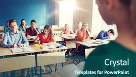  Presentation with school professional learning community - PPT theme featuring learning and people concept - group background and a ocean colored foreground