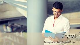  Presentation with book stairs - Presentation theme featuring learning and people concept - hindu background and a lemonade colored foreground