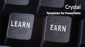  Presentation with learning - Amazing presentation theme having learning blue - keyboard backdrop and a dark gray colored foreground