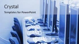  Presentation with second world war death - Amazing presentation having learning centers - computers in office focus backdrop and a light blue colored foreground