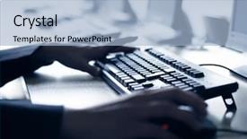  Presentation with fingers - Amazing slides having learning centers - fingers on keyboard backdrop and a light blue colored foreground