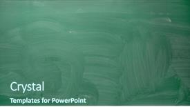  Presentation with green chalkboard - PPT theme featuring learning concept - empty green chalkboard background and a ocean colored foreground